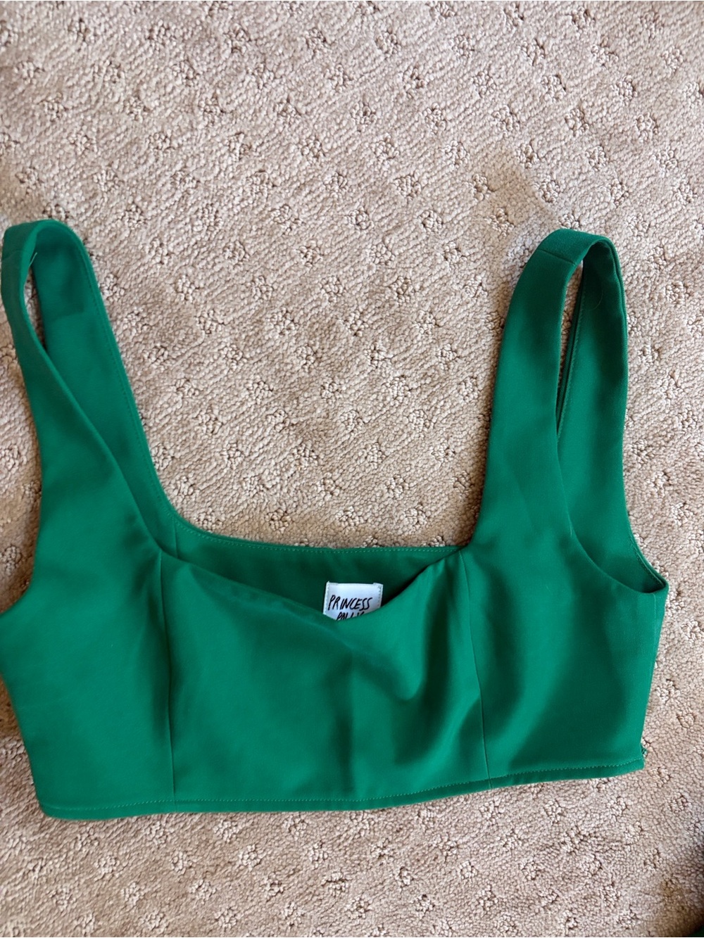 Princess Polly Emerald Green High-Waist Wide Leg Pants - Picture 4 of 5